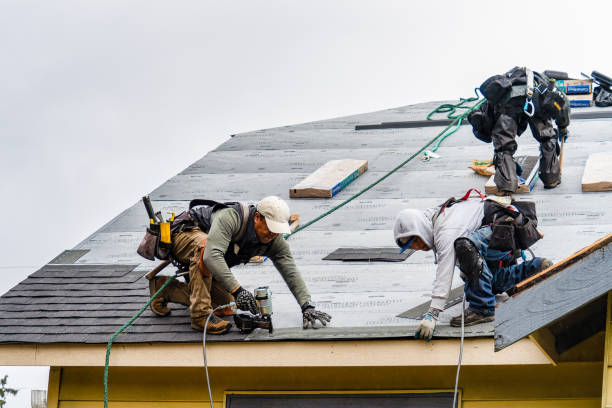 Professional Flat Roof Repair technician working in Clear Lake, WI